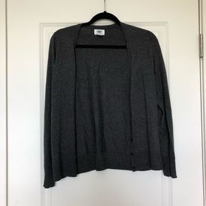 Grey button up cardigan